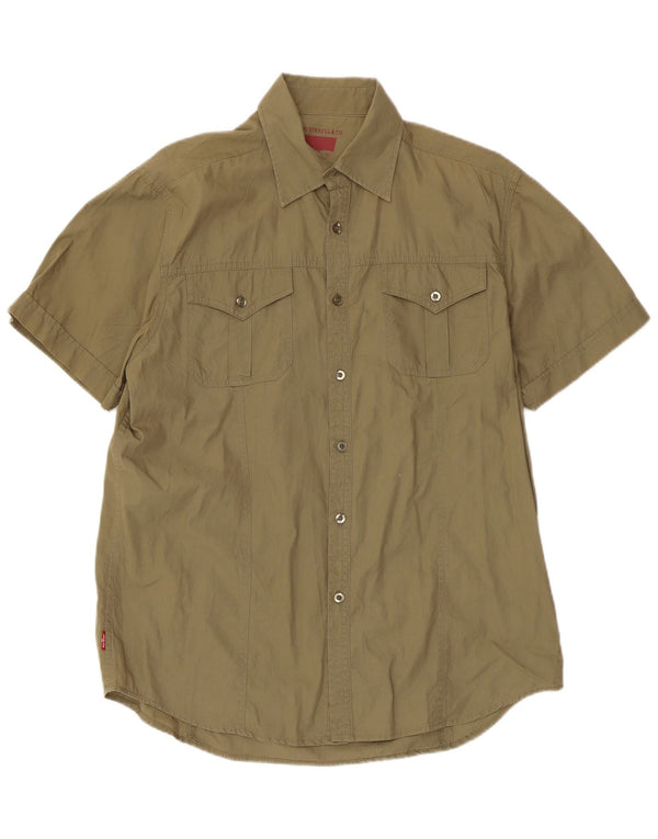 Camicia a maniche corte da uomo Levi's XL in cotone kaki