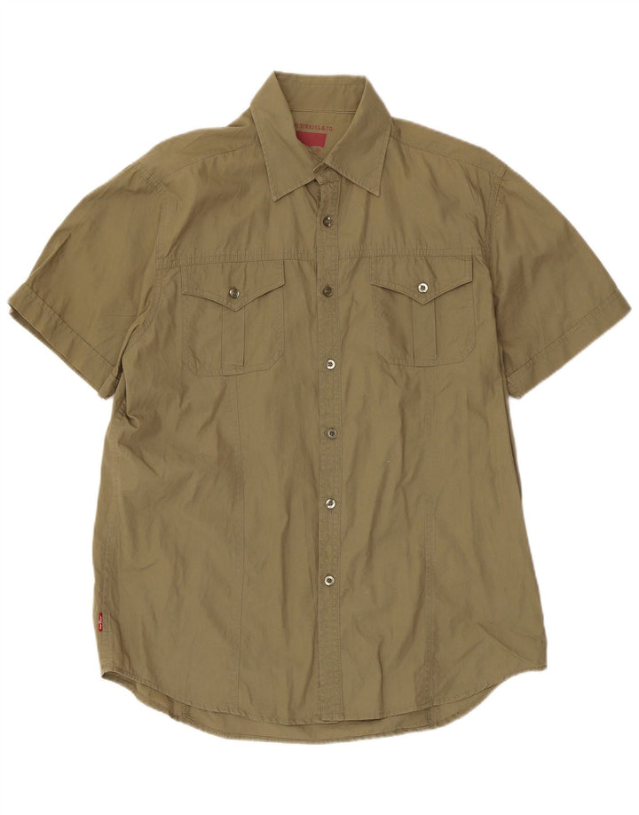 Camicia a maniche corte da uomo Levi's XL in cotone kaki