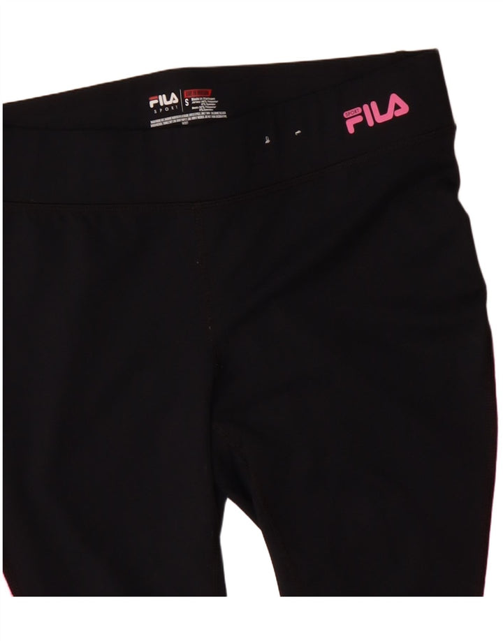 Pantaloncini sportivi da donna FILA UK 10 Small Nero Poliestere color block