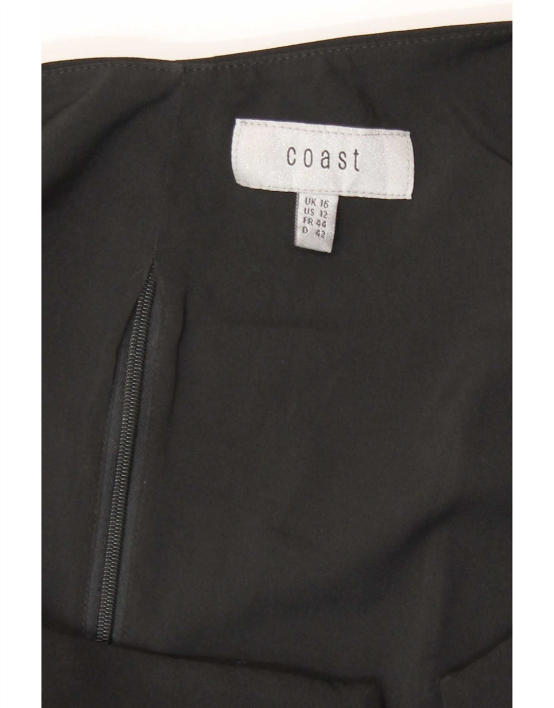 Top corto da donna con spalle scoperte Coast UK 16 grande poliestere nero