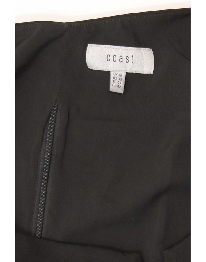 Top corto da donna con spalle scoperte Coast UK 16 grande poliestere nero