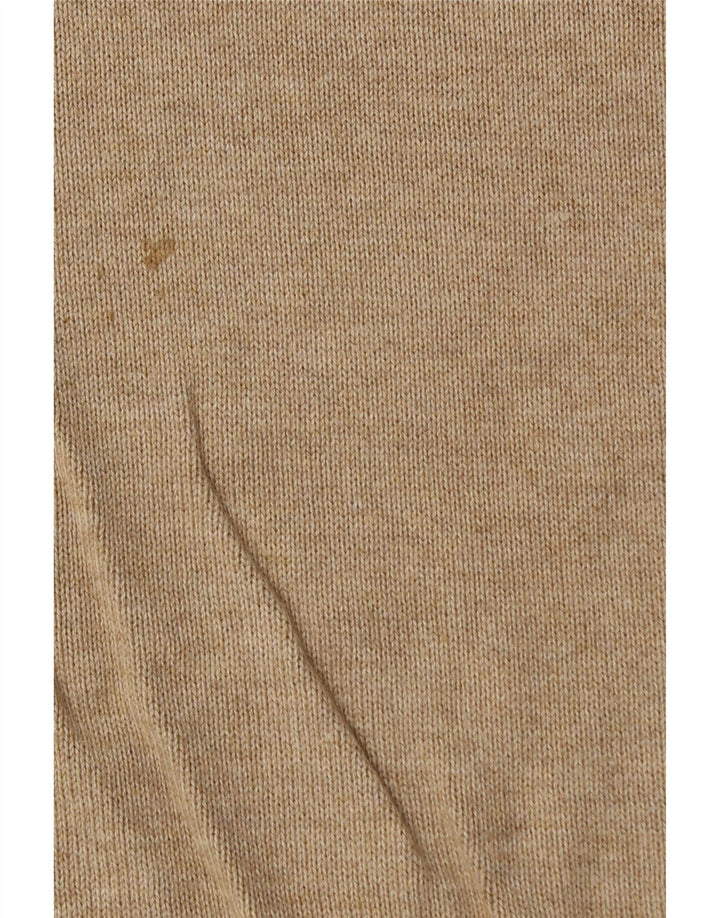 Maglione da uomo Marks & Spencer vestibilità regolare con scollo a V, grande cotone beige