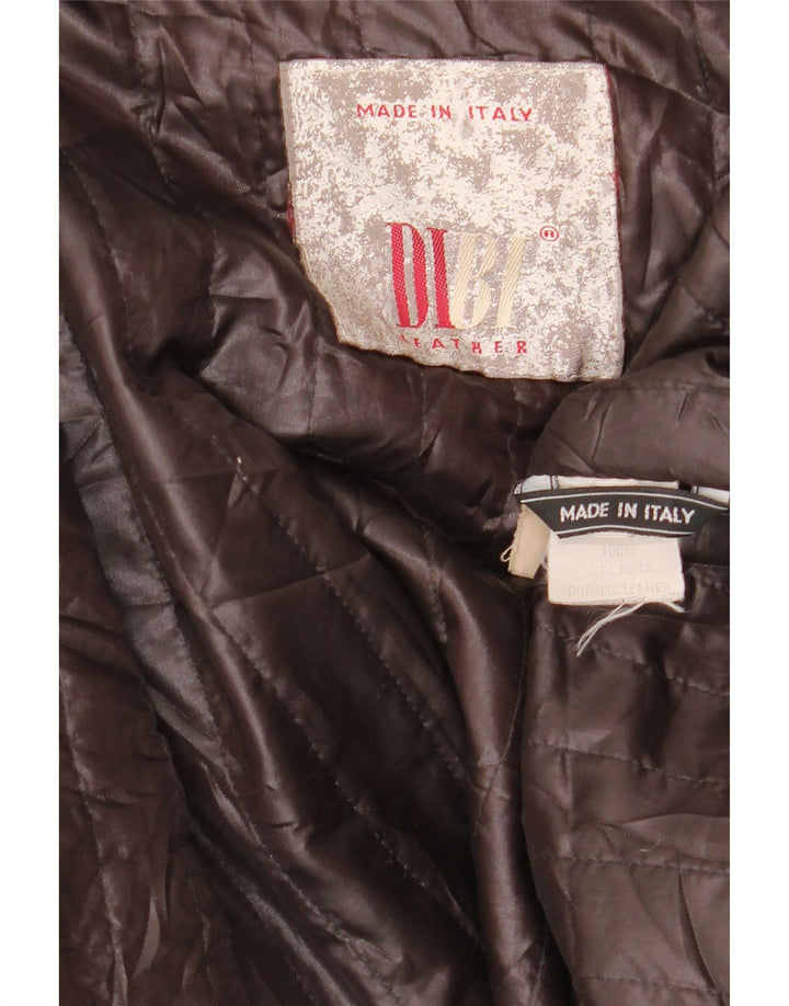 Giacca in pelle da uomo Dibi UK 42 XL in pelle marrone