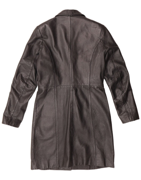Cappotto in pelle da donna DPL UK 10 piccolo in pelle nera