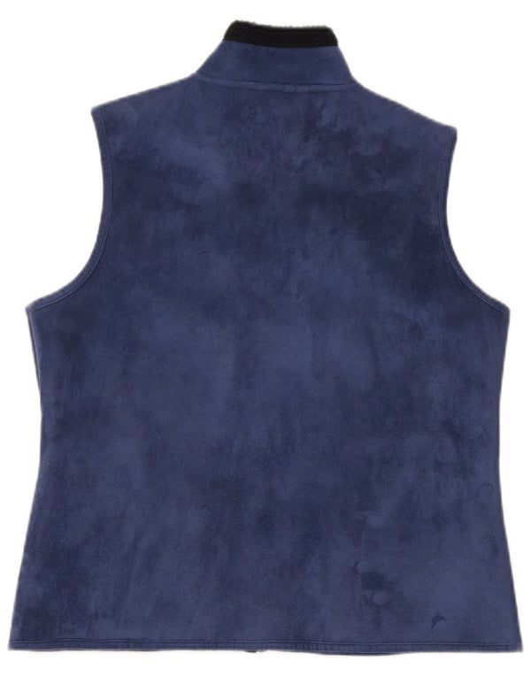 Maine Gilet Sherpa da donna UK 16 grande Blu
