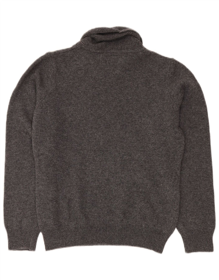 BARBOUR Maglione da bambino con collo a scialle 15-16 anni 2XL Lana Fair Isle grigia