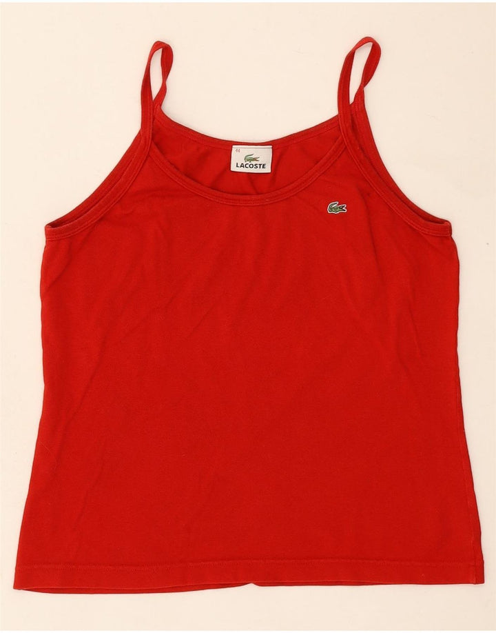 LACOSTE Womens Cami Top Size 44 Large Red Vintage Lacoste and Second-Hand Lacoste from Messina Hembry 