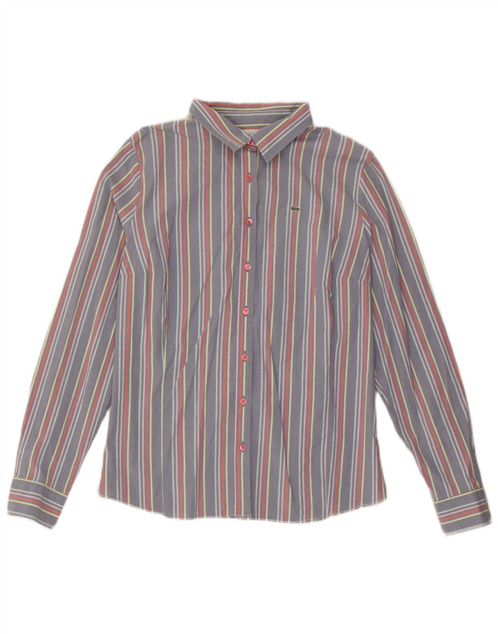 Camicia da donna Lacoste taglia 48 XL gessato grigio