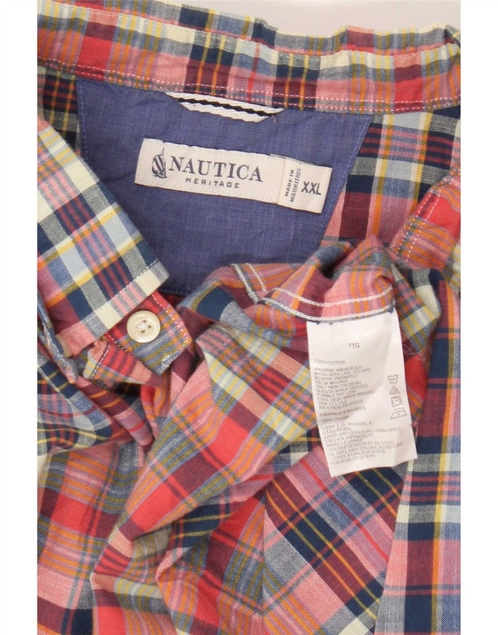 Camicia da uomo in flanella Heritage Nautica 2XL cotone a quadri multicolore