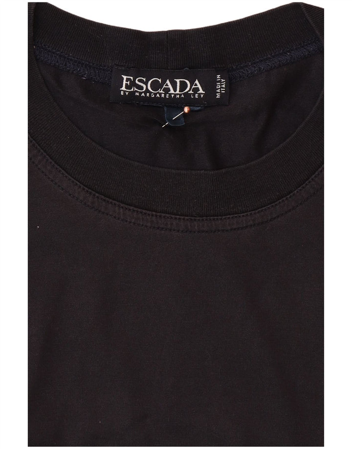 T-shirt da uomo ESCADA Top grande in cotone blu navy