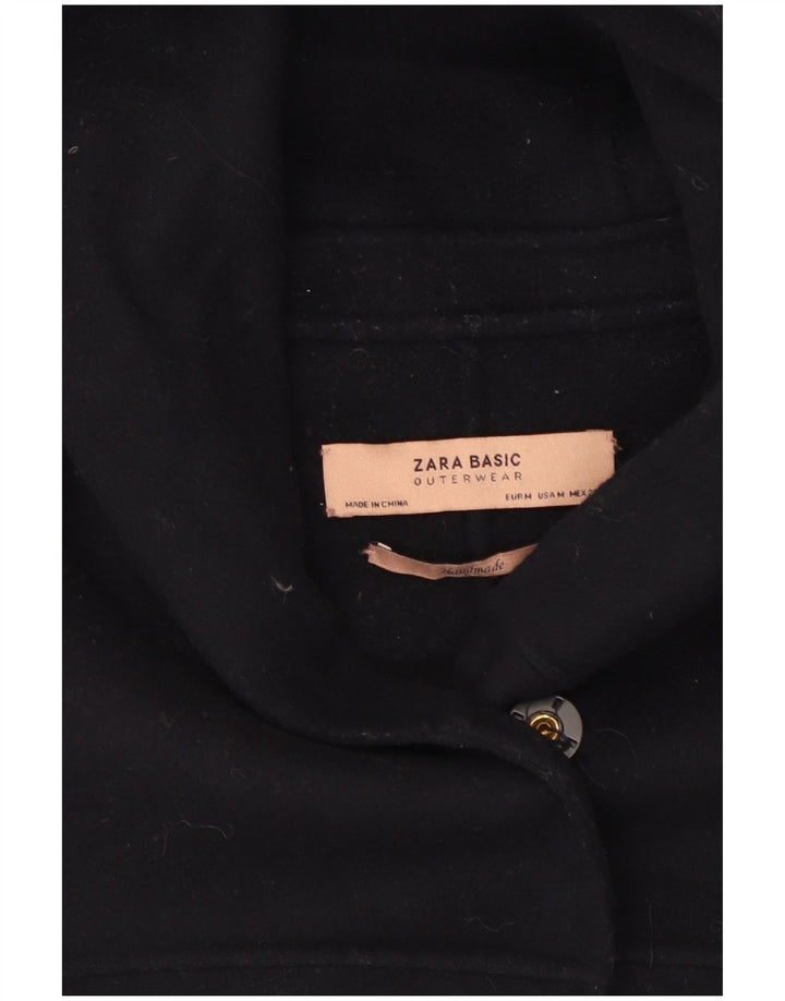 Cappotto con cappuccio da donna Zara UK 14 medio nero