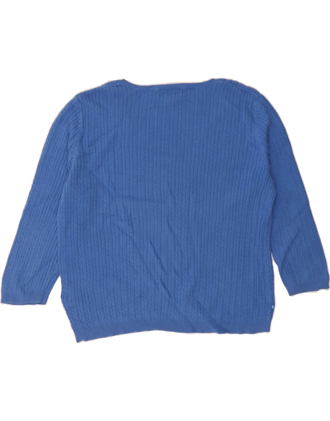 RALPH LAUREN Womens Oversized V-Neck Jumper Sweater UK 16 Large Blue Vintage Ralph Lauren and Second-Hand Ralph Lauren from Messina Hembry 