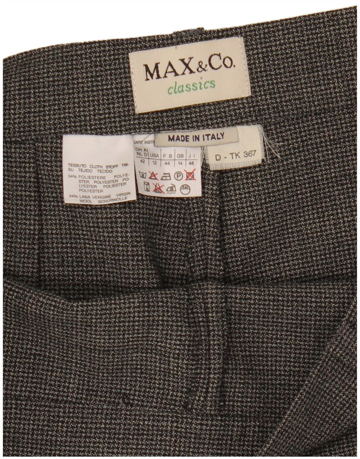 Pantaloni da abito classici da donna Max & Co. UK 14 Large W30 L32 Grigio