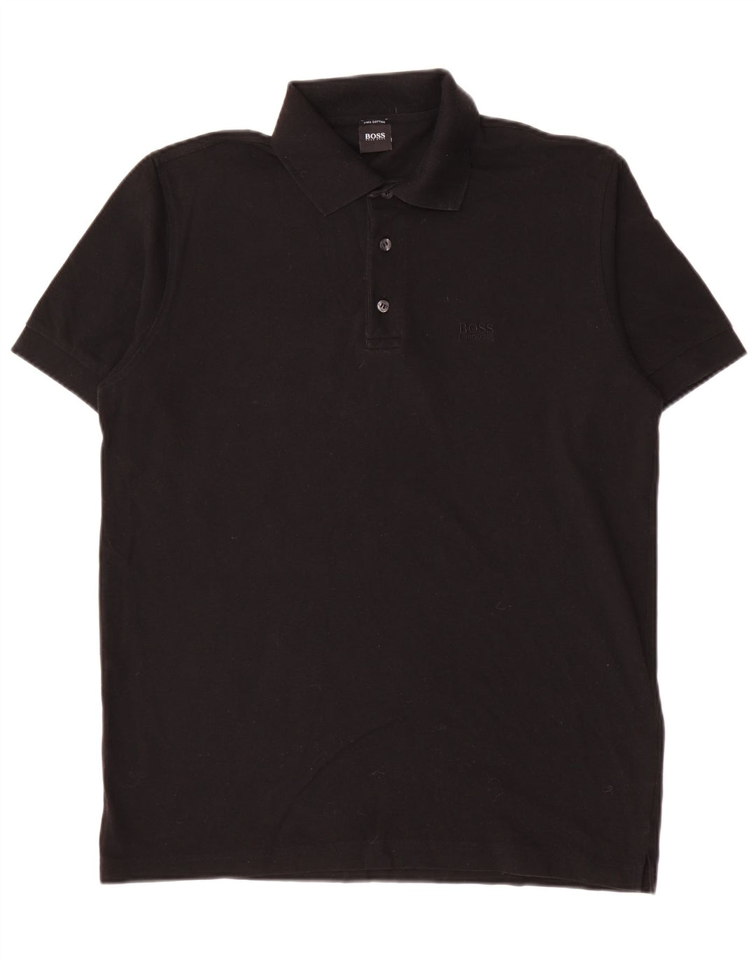 Polo da uomo Hugo Boss in cotone nero medio