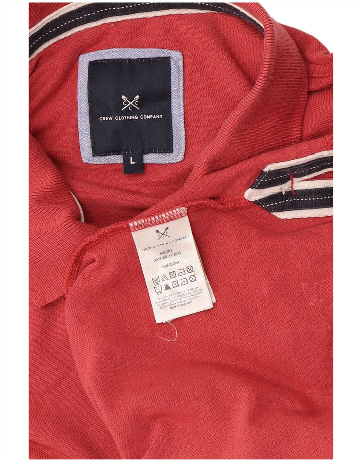 Crew Clothing Polo da uomo grande in cotone rosso