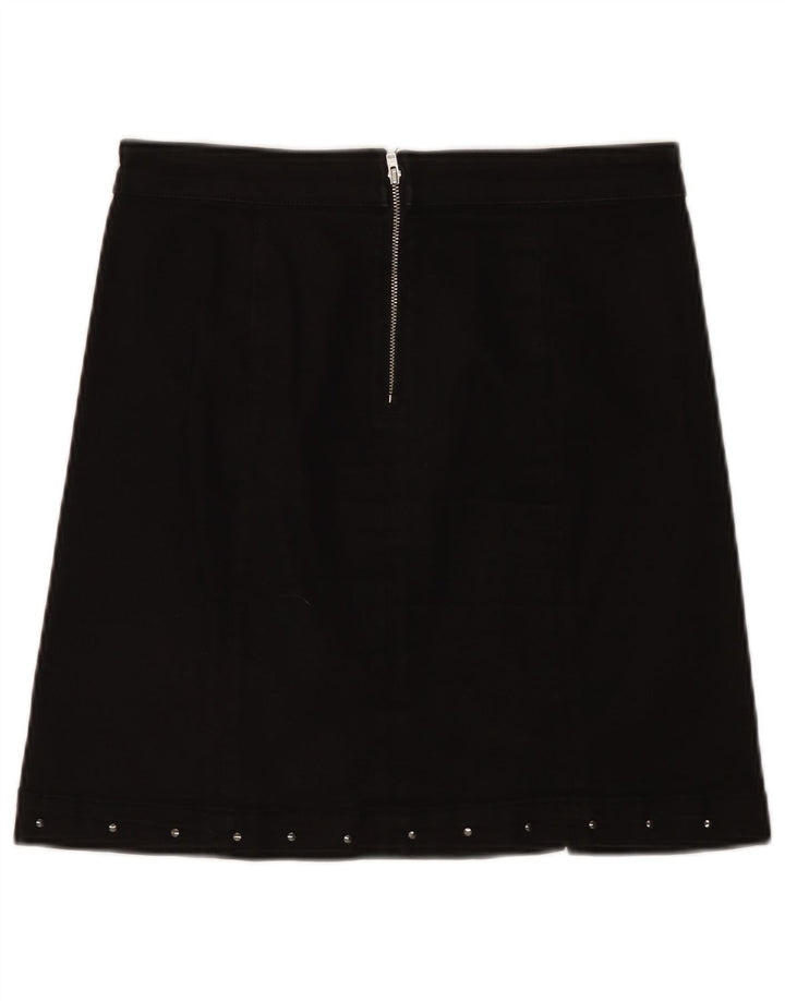 Minigonna da donna Guess W29 media cotone maculato nero