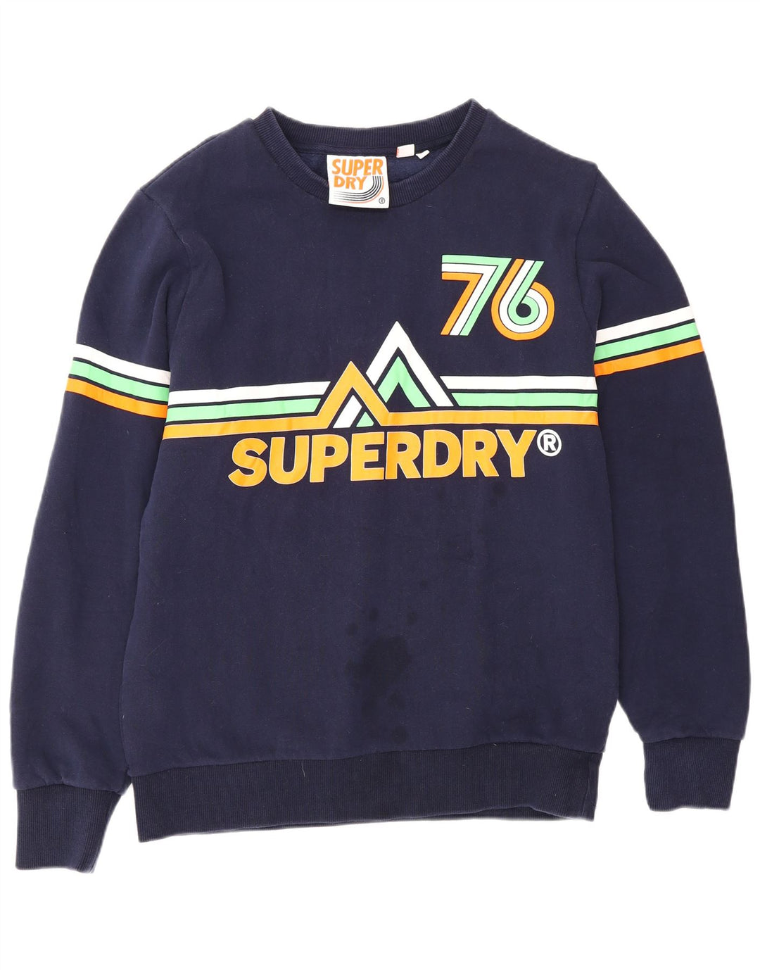 Felpa grafica da uomo Superdry Jumper XL blu navy in cotone