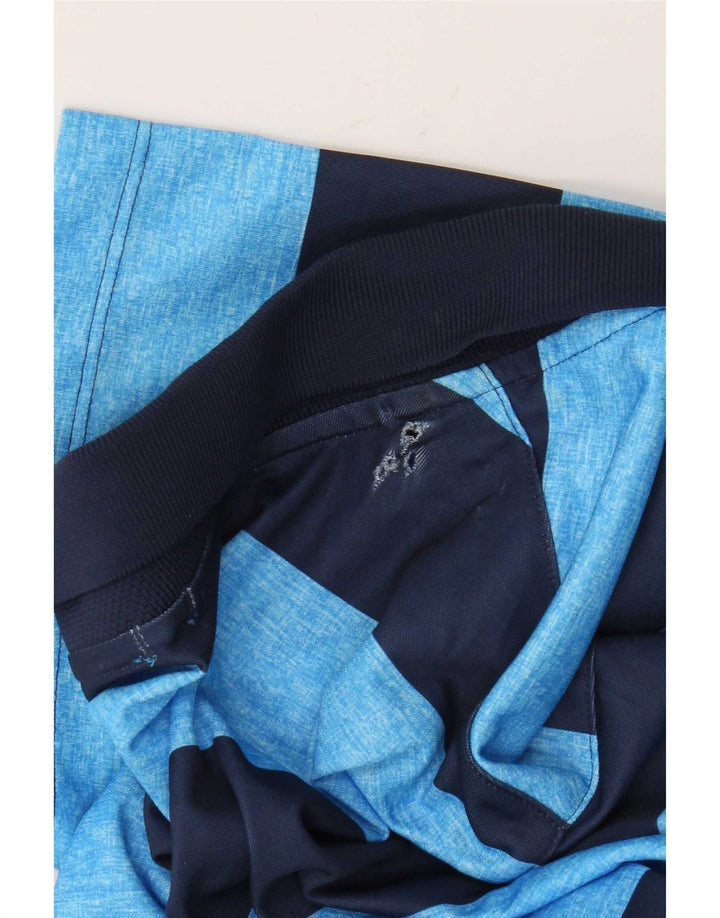 Polo Nike da uomo Dri Fit Standard piccola in poliestere a righe blu