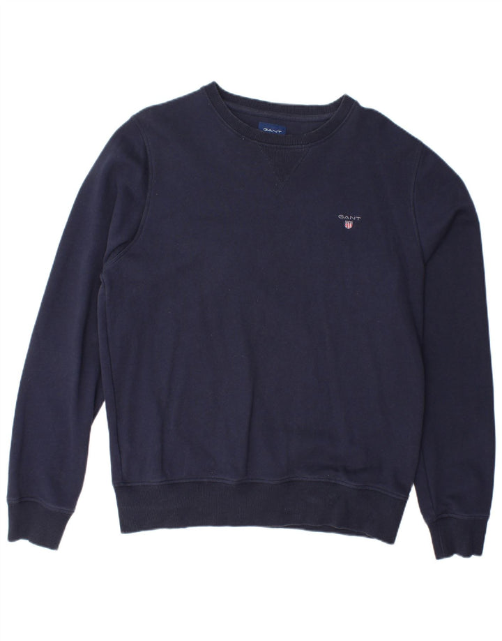 Gant Felpa da uomo Maglione grande in cotone blu navy