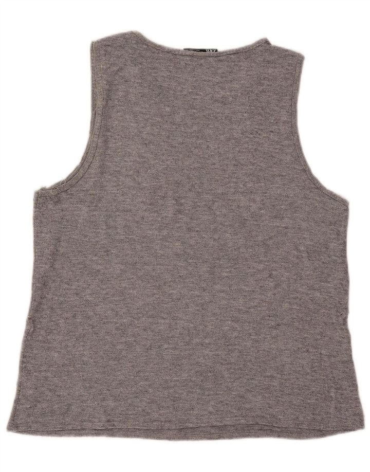 Canotta da donna Zara UK 16 grande grigio Fair Isle