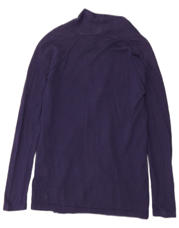 Maglione cardigan aperto da donna Joules UK 8 piccolo lino viola