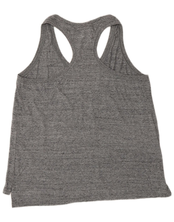 Canotta da donna NIKE UK 14 grande cotone chiazzato grigio