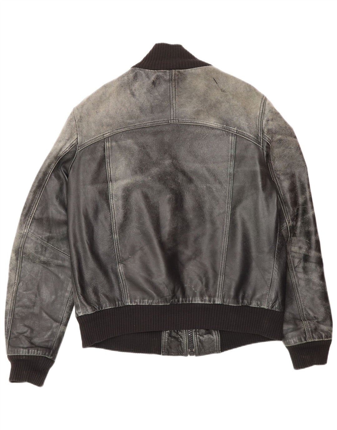 Giacca in pelle vintage da uomo UK 38 in pelle nera media