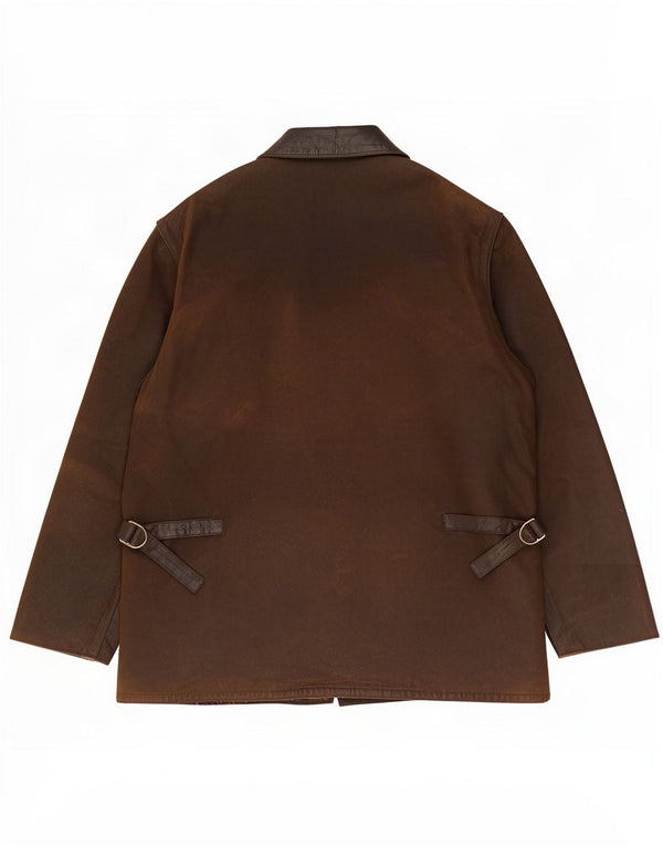 Giacca da uomo in cotone cerato John Partridge UK 40 grande marrone