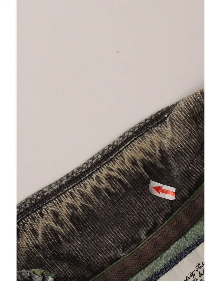 Felpa da uomo con collo con zip Fat Face Maglione in cotone verde medio