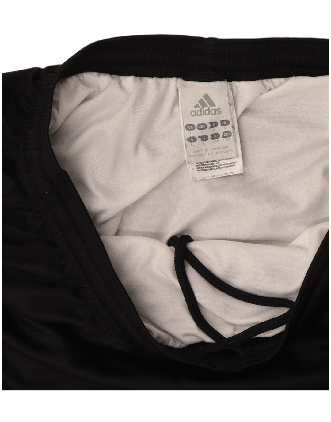 Pantaloncini sportivi da uomo ADIDAS grandi neri in poliestere