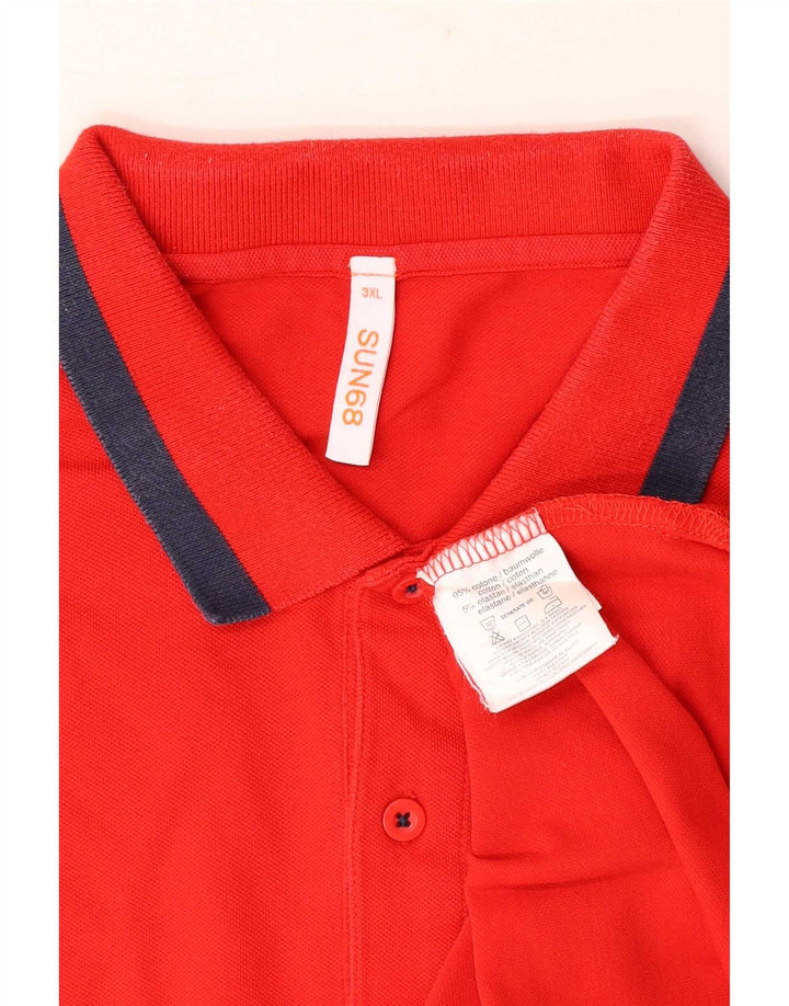Polo da uomo Sun68 3XL cotone rosso