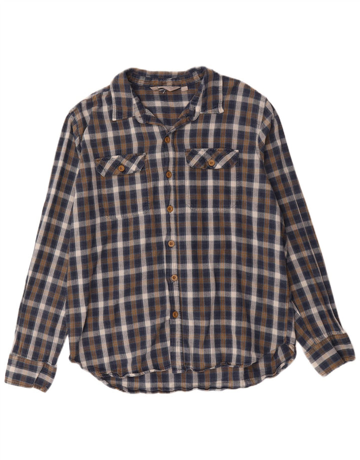 Camicia da uomo in flanella Mountain Warehouse XL in cotone a quadri blu