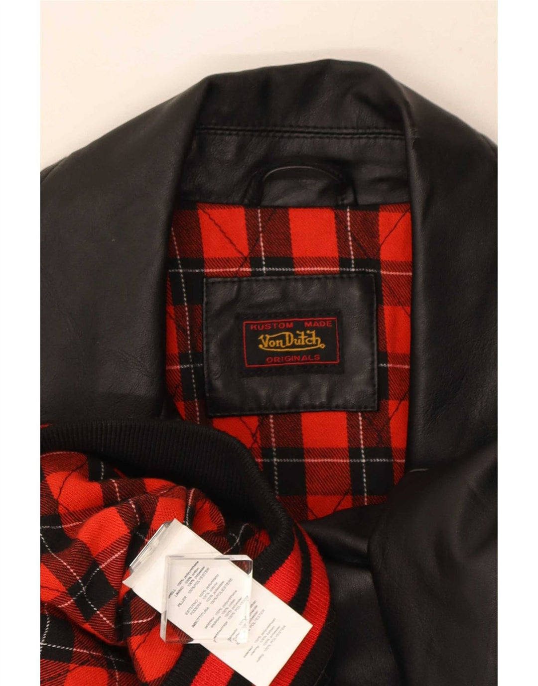 Giacca da motociclista in ecopelle da donna Von Dutch UK 10 piccola in poliuretano nero
