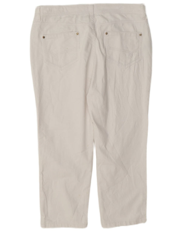 Pantaloni corti Marks & Spencer da donna Per Una UK 14 Large W34 L22 Bianco