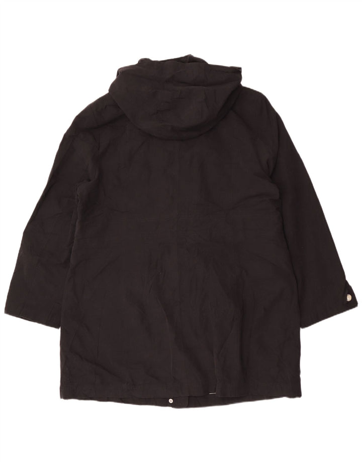 Impermeabile con cappuccio da donna Dkny UK 18 XL poliestere nero