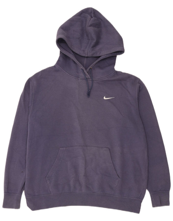 Felpa con cappuccio da uomo Nike Large in cotone blu navy