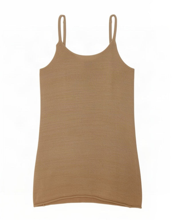 Abito sottoveste da donna Zara UK 10 piccolo in nylon beige