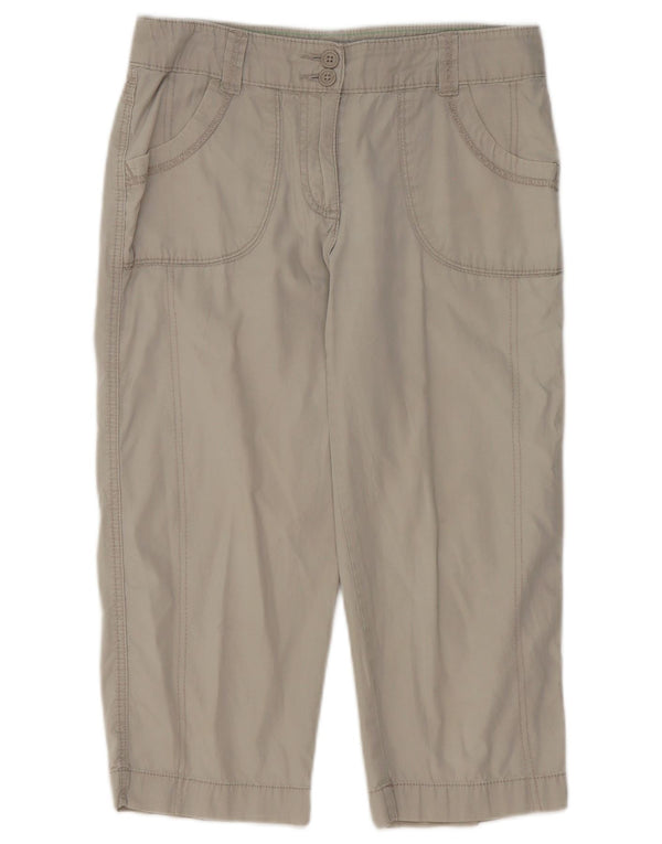 Pantaloni Capri da donna Marks & Spencer UK 8 Small W29 L20 Cotone beige