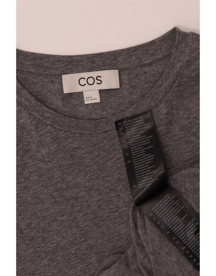 Cos Top da donna a maniche lunghe UK 12 Cotone grigio medio