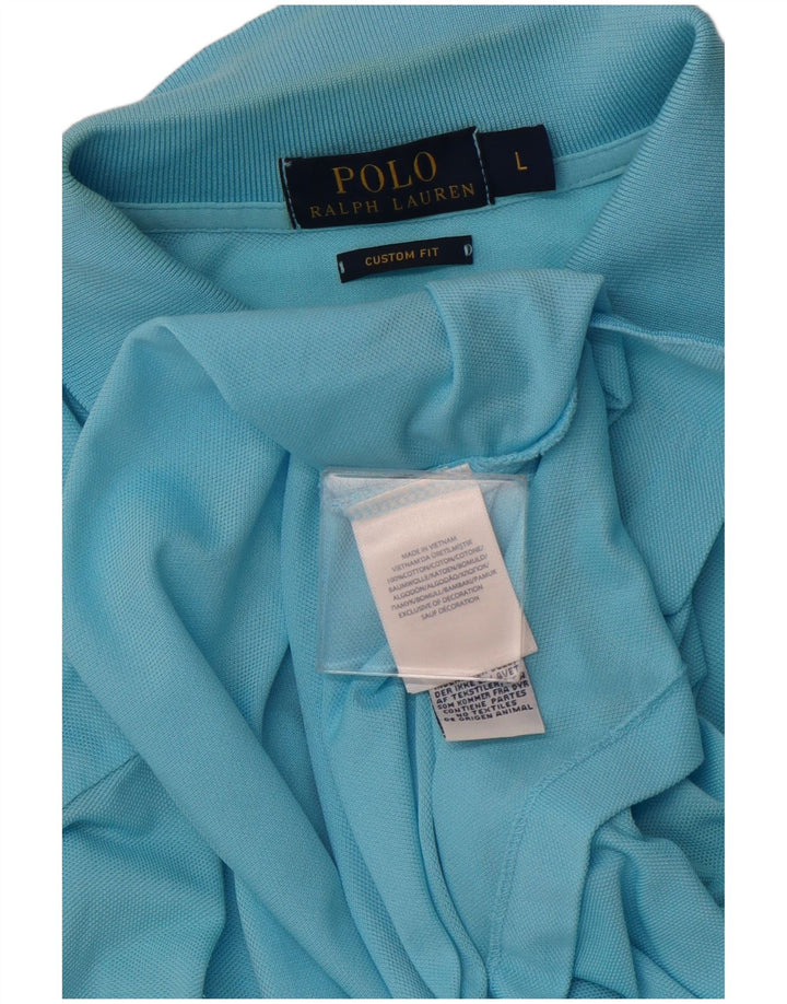 POLO RALPH LAUREN Polo da uomo su misura misura grande in cotone blu