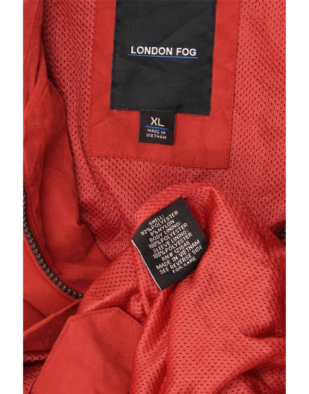 Giubbotto bomber da uomo LONDON FOG UK 42 XL rosso poliestere