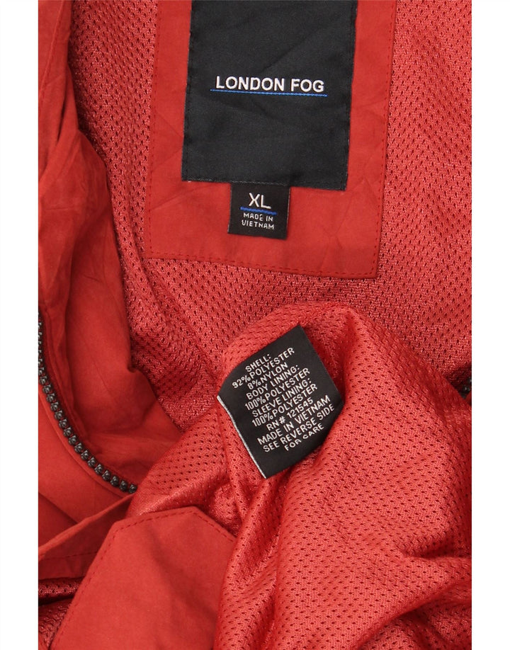 Giubbotto bomber da uomo LONDON FOG UK 42 XL rosso poliestere