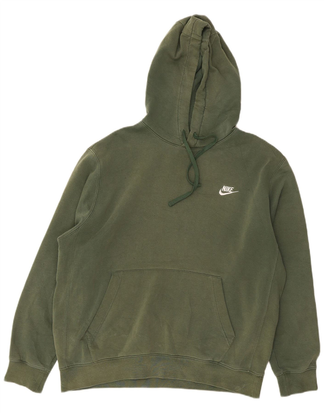 Felpa con cappuccio da uomo Nike Large in cotone verde