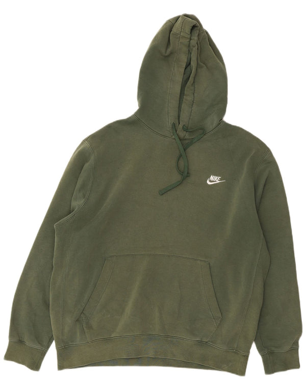 Felpa con cappuccio da uomo Nike Large in cotone verde