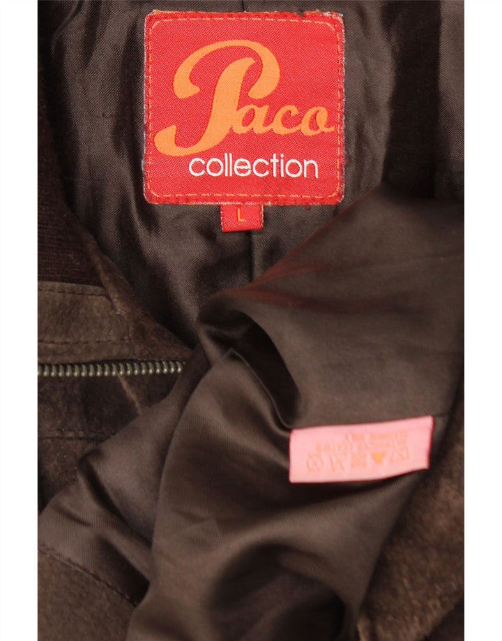 PACO Mens Suede Jacket UK 40 Large Brown Leather Vintage Paco and Second-Hand Paco from Messina Hembry 