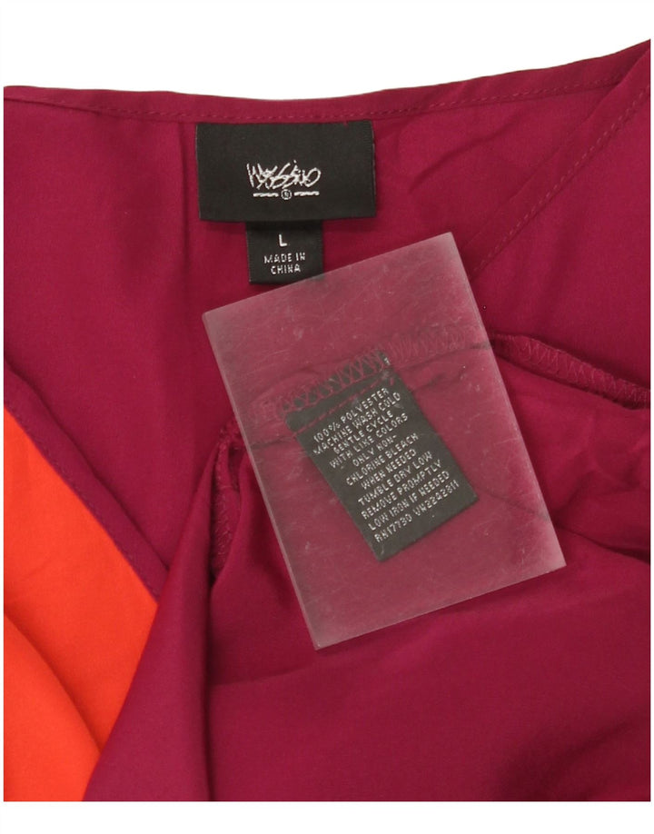 Abito sottoveste da donna MOSSIMO UK 14 Grande poliestere color block bordeaux