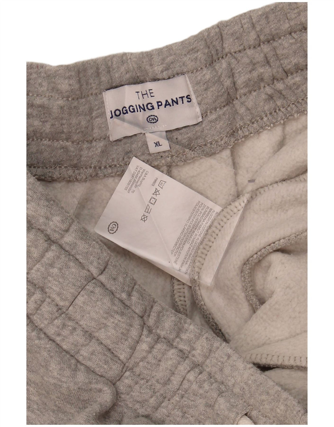 C&A Mens Tracksuit Trousers Joggers XL Grey Cotton
