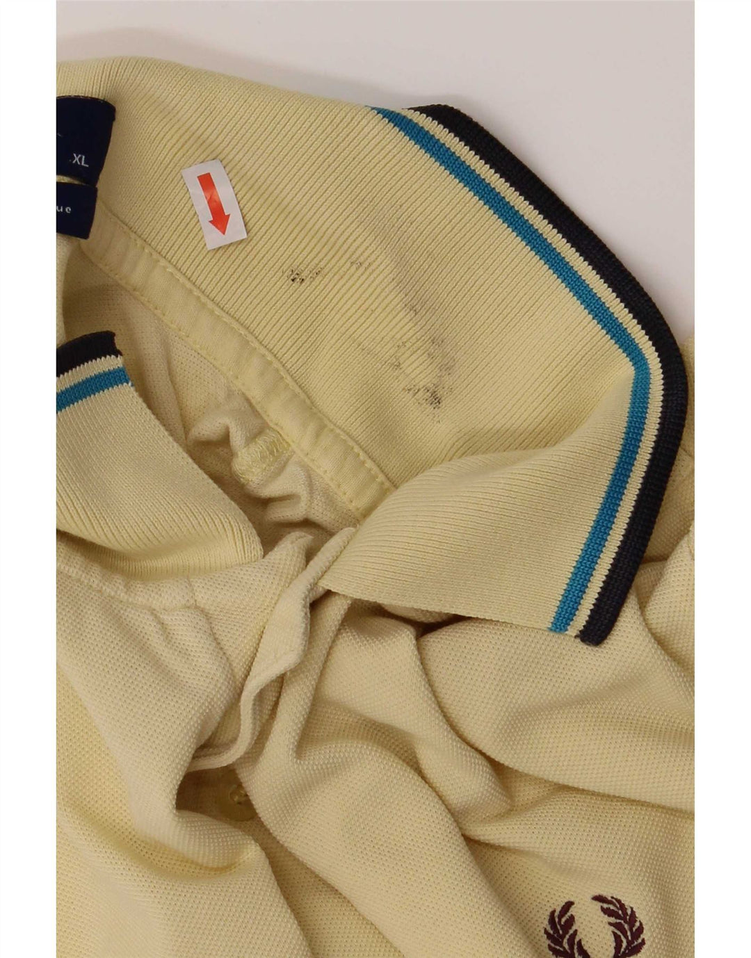 Polo da uomo Fred Perry XL in cotone a righe gialle