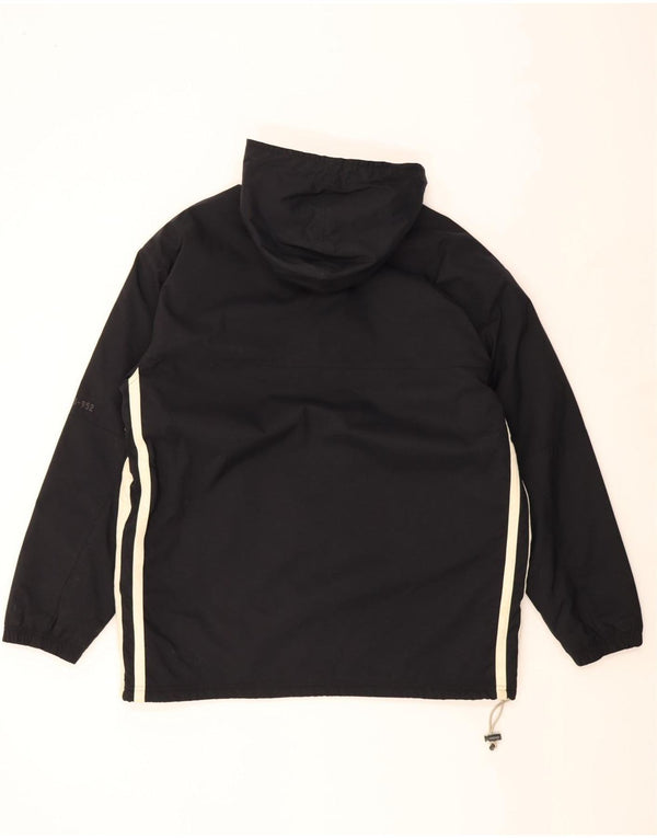 Giacca a vento con cappuccio da uomo Nike UK 42/44 Large in nylon color block nero