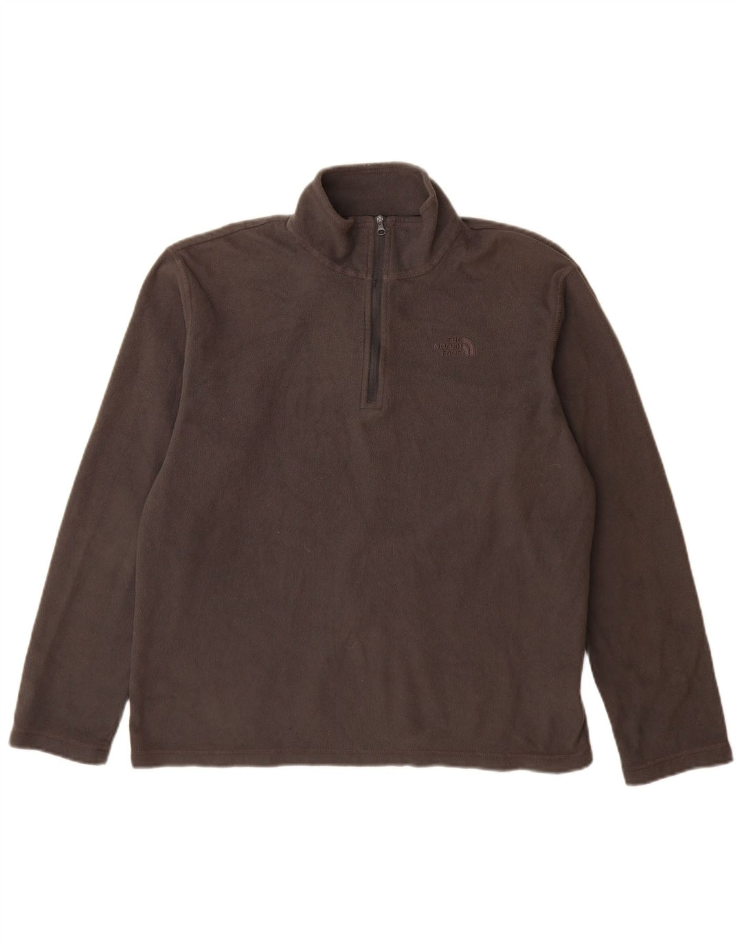 THE NORTH FACE Maglione in pile da uomo con zip e collo in poliestere grigio medio